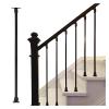 Iron Stair Railing Post, 60–125 cm High, with Screw Set view 1