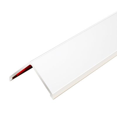 Aluminum Alloy L-Shaped Wall Corner Protector, 90° Strip, White, 80 × 2 cm