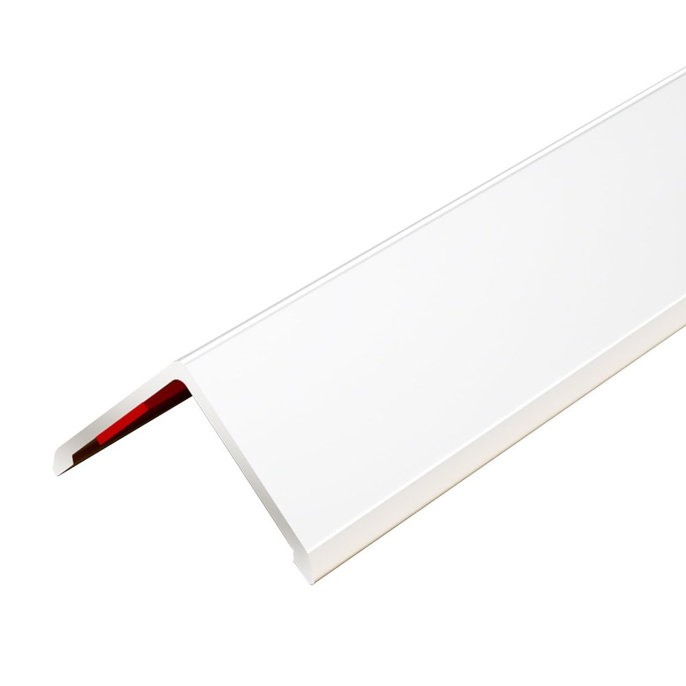 Aluminum Alloy L-Shaped Wall Corner Protector, 90° Strip, White, 80 × 2 cm