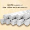 Aluminum Alloy L-Shaped Wall Corner Protector, 90° Strip, White, 80 × 2 cm view 4