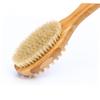 Double-Sided Shower Brush with Long Handle, Wood and Natural Bristles view 3