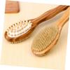 Double-Sided Shower Brush with Long Handle, Wood and Natural Bristles view 4
