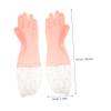 2 Pairs of Pink Rubber Gloves with Non-Slip Coating for the Kitchen view 2