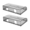Acrylic Outlet Cover, Self-Adhesive, 2-Pack, Black view 1
