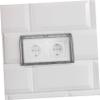 Acrylic Outlet Cover, Self-Adhesive, 2-Pack, Black view 3