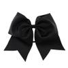 Large Bow Hair Tie, Stretchy Ponytail Holder with Pom-Poms, Multicolor, Black view 1