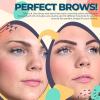 Eyebrow Powder Stamp Shaping Kit with Eyebrow Stencils, Black Brown, 24 Pieces view 3