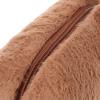 Travel Plush Cosmetic Bag in Coffee with Zipper view 2