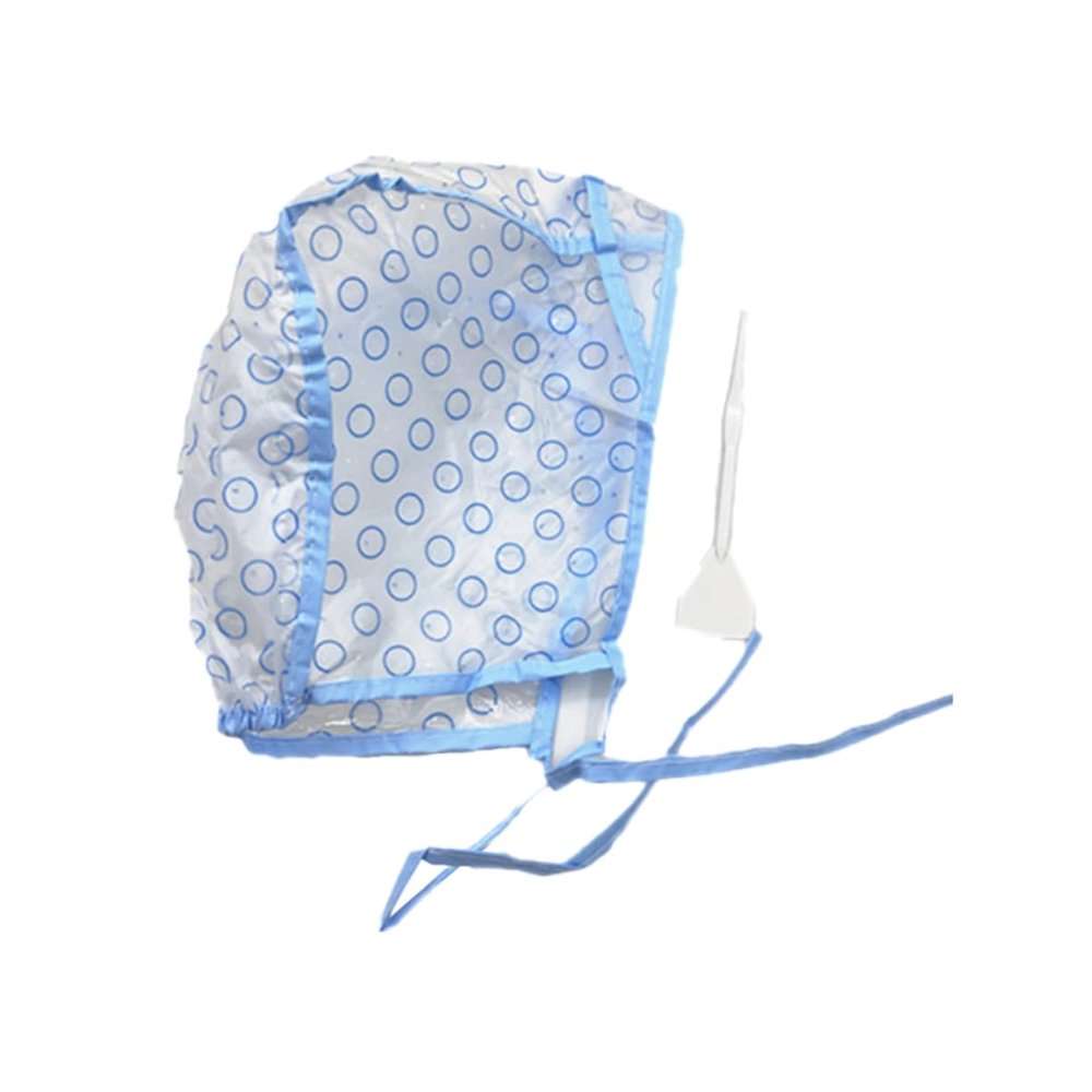 13-Piece Blue PE Highlighting Cap with Holes and Needle