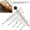 Swiixxer Tuning Fork Sound Healing Tool Set, 128 Hz, 256 Hz, 512 Hz, 1024 Hz, 2048 Hz, Silver view 4