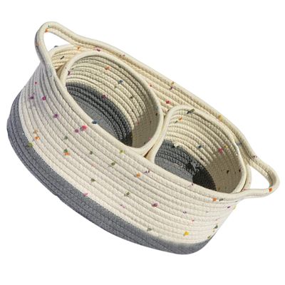 MAGICLULU Woven Cotton Rope Storage Basket Set