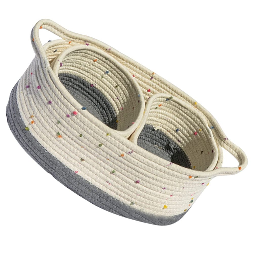 MAGICLULU Woven Cotton Rope Storage Basket Set