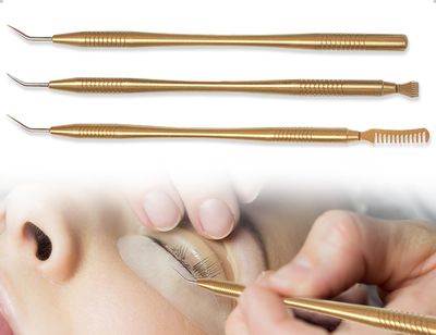 Emezddo 3-Piece Lash Lift Tool Set, Gold