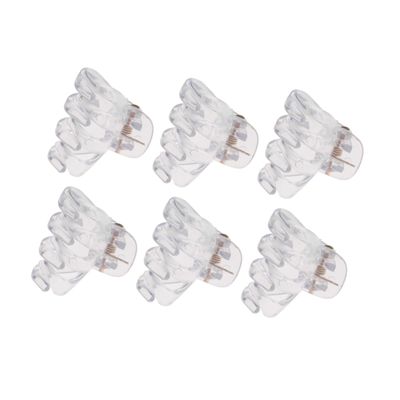 Small Octopus-Shaped Hair Claw Clips, 24-Piece Set, Transparent Plastic