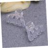 Small Octopus-Shaped Hair Claw Clips, 24-Piece Set, Transparent Plastic view 2