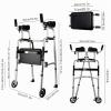 Folding Walker for Seniors with 2 Swivel Casters view 2