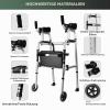 Folding Walker for Seniors with 2 Swivel Casters view 3