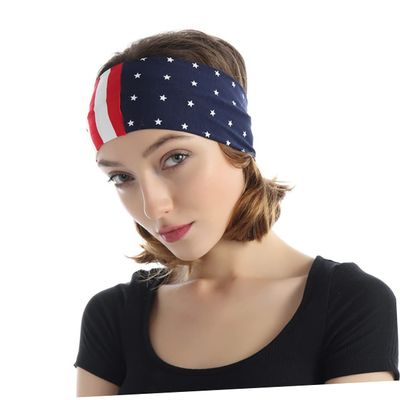 TOGEVAL US Flag Design Headband for Women