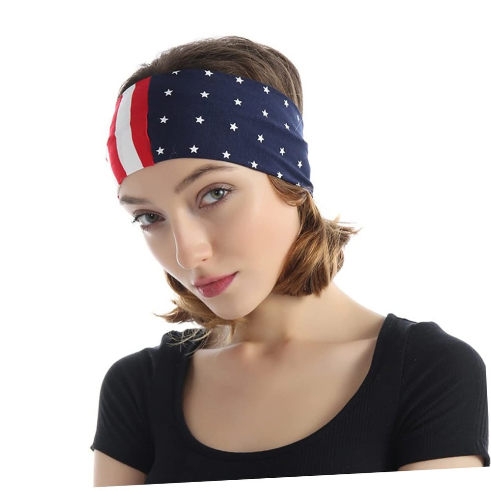 TOGEVAL US Flag Design Headband for Women
