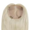 Women’s Human Hair Topper, Platinum Blonde, Straight, 14 in (35 cm) view 2