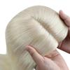 Women’s Human Hair Topper, Platinum Blonde, Straight, 14 in (35 cm) view 4