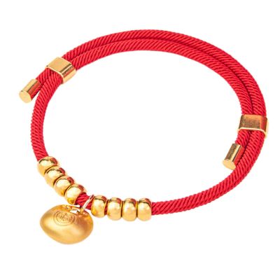 Chinese New Year Pet Collar with Gold Ingot Charm, Adjustable