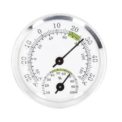 Dial Thermometer Hygrometer, Mini Hygrometer for Humidors, Greenhouses, Gardens, Home, Safes