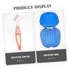 GOOHOCHY Plastic Denture Storage Case with Ventilated Design, Non-Slip Closure and Cleaning Brush view 2