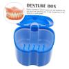 GOOHOCHY Plastic Denture Storage Case with Ventilated Design, Non-Slip Closure and Cleaning Brush view 3