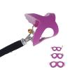 Aumotop Hamster Harness and Leash Set, Soft Faux Leather, Easy to Wear, Rat Walking Vest, Bells, Pet Supplies (Purple) view 1