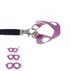 Aumotop Hamster Harness and Leash Set, Soft Faux Leather, Easy to Wear, Rat Walking Vest, Bells, Pet Supplies (Purple) view 2