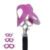 Aumotop Hamster Harness and Leash Set, Soft Faux Leather, Easy to Wear, Rat Walking Vest, Bells, Pet Supplies (Purple) view 3