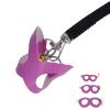 Aumotop Hamster Harness and Leash Set, Soft Faux Leather, Easy to Wear, Rat Walking Vest, Bells, Pet Supplies (Purple) view 4