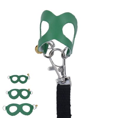 Aumotop Hamster Harness and Leash Set, Soft Faux Leather, Green
