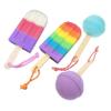 Shaped Bath Sponges with Hanging Straps, 4-Pack view 1