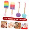 Shaped Bath Sponges with Hanging Straps, 4-Pack view 3