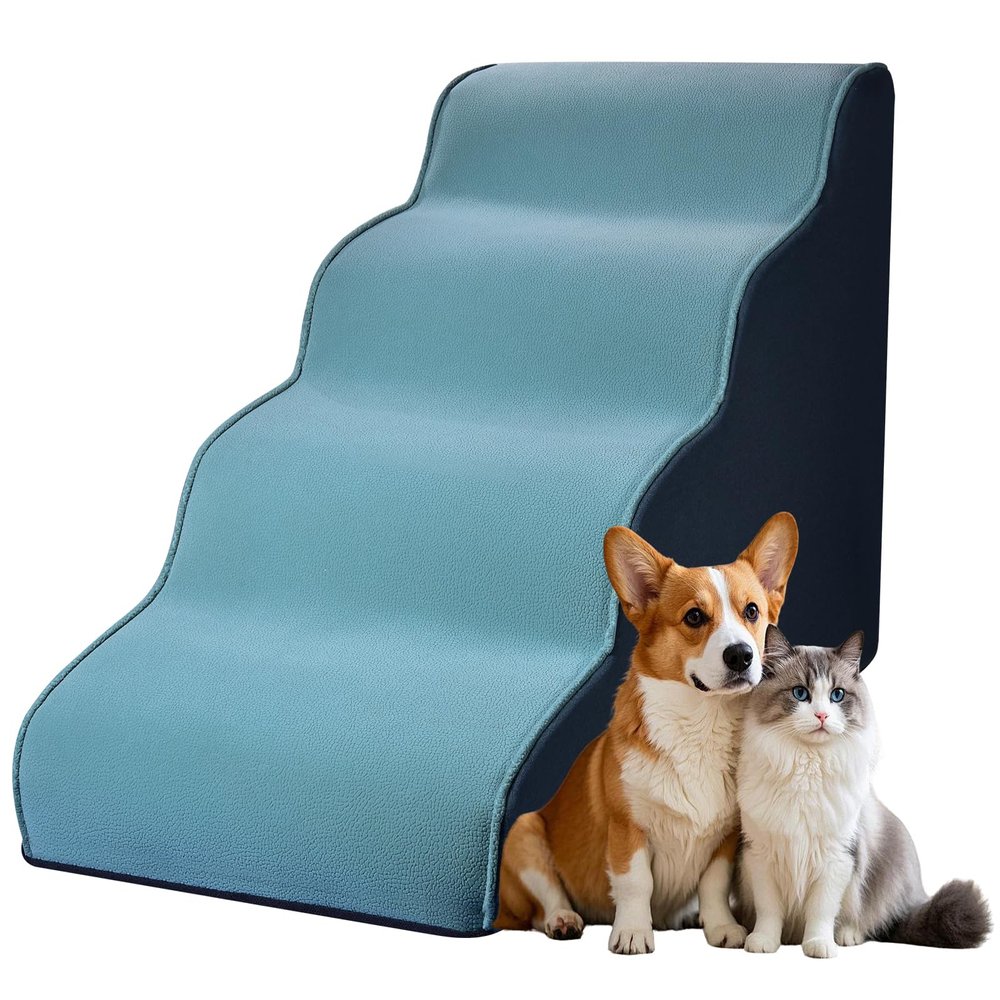 4-Step Dog Stairs for Small Dogs, Green