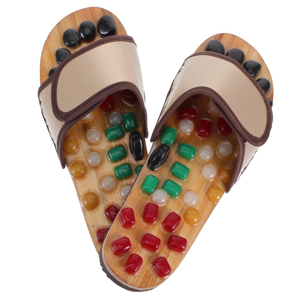 Foot Massage Slippers, 1 Pair, EVA and PVC for Home