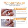 PAMINGONO White Resin Camellia Nail Charms, 1 Box view 3