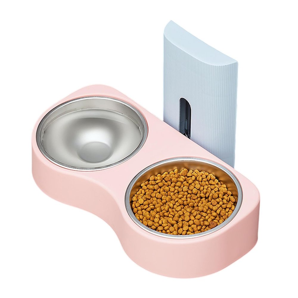 Removable Wall-Mounted Double Feeding Bowl for Dogs