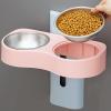 Removable Wall-Mounted Double Feeding Bowl for Dogs view 4