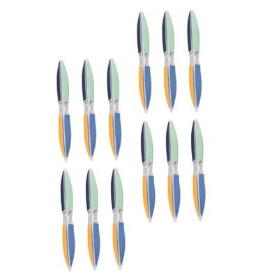 FRCOLOR 12-Piece Hexagonal Manicure Files, ABS, Assorted Colors