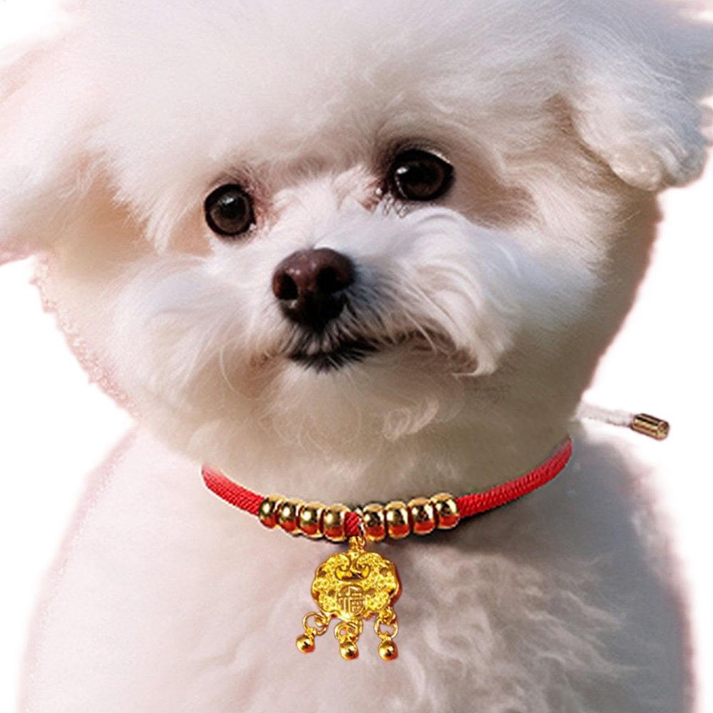 Chinese New Year Pet Collar, Cheerful Red
