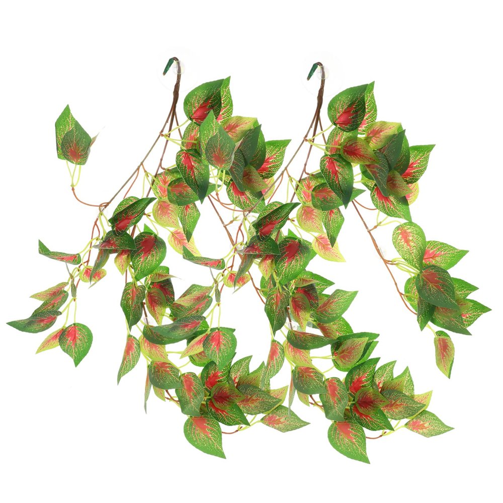 BELLIFFY Decorative Artificial Reptile Plants, 2-Piece Plastic Set