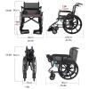 GddOGUK Active Wheelchair, Foldable Carbon Steel Transport Wheelchair view 2