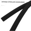 Black Foam Handle Covers for Stroller Handles view 3