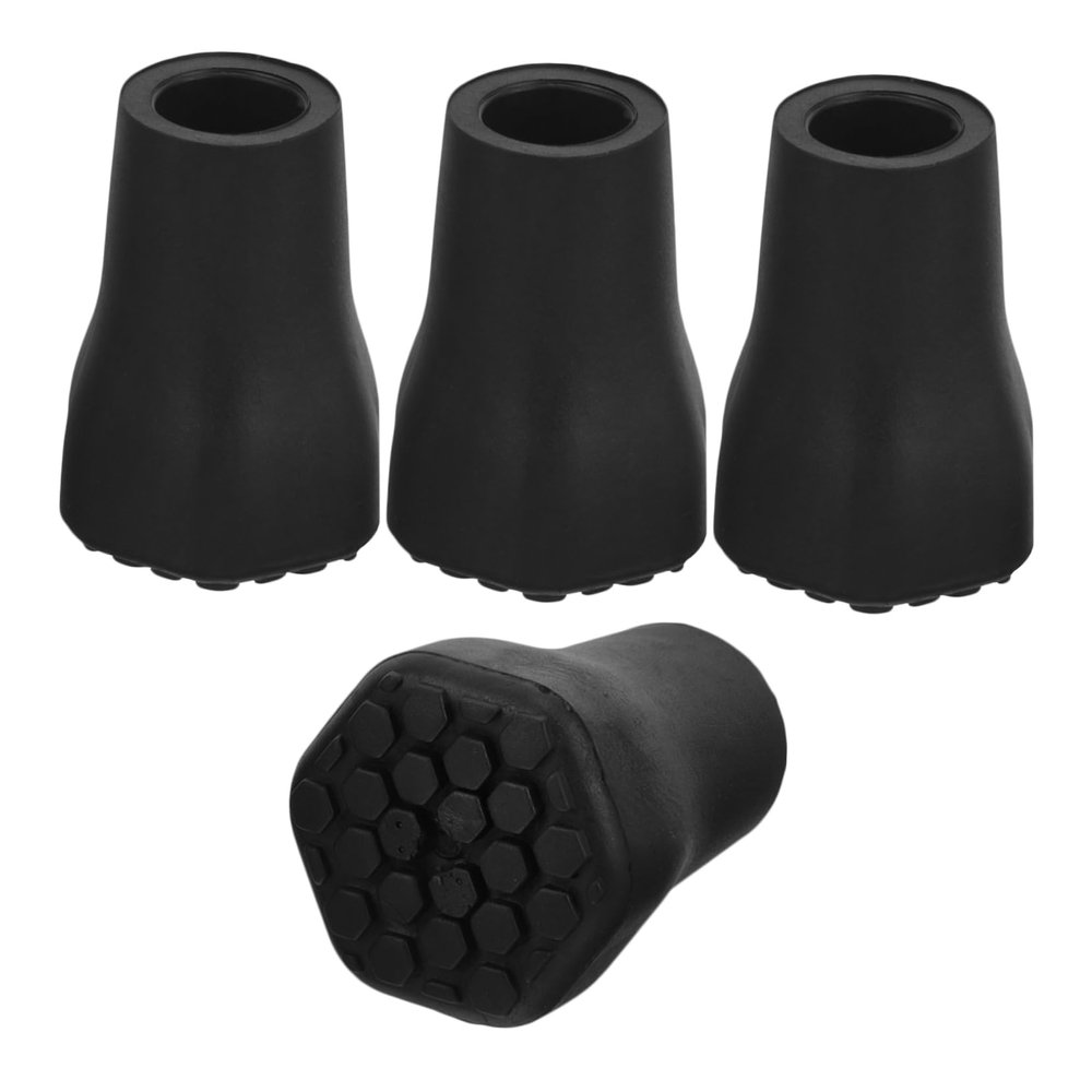 UKCOCO 4-Piece Trekking Pole Rubber Feet, Non-Slip Replacement Tips for Hiking Poles