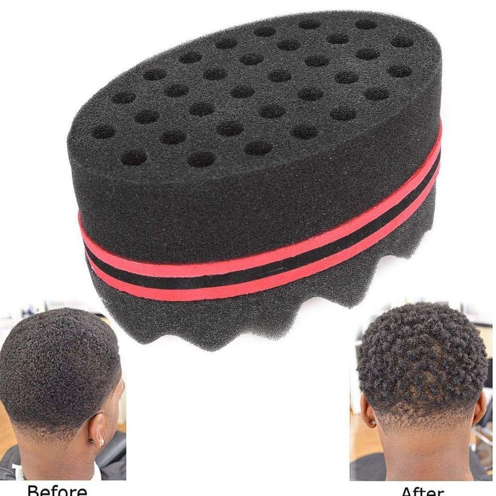 Haowul Small-Hole Hair Twist Sponge, Barber Curl Sponge Brush for Dreads and Afro Curls