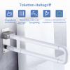 White Folding Bathroom Grab Bar, 60 cm view 3
