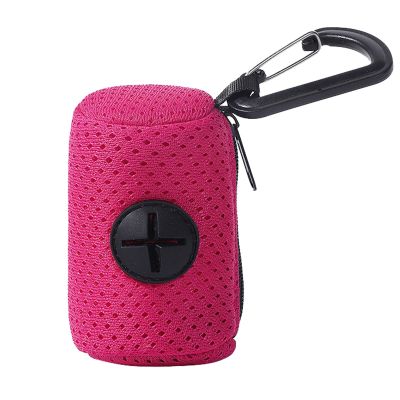 Dog Poop Bag Holder with Mesh Attachment for Walks, Hiking, Camping and Travel